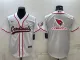 Men's Arizona Cardinals White Big Logo With Patch Baseball Nike Jersey