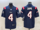 Men's New England Patriots #4 Zappe Navy 2021 Vapor Untouchable Limited Jersey