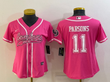 Women Dallas Cowboys #11 Micah Parsons Pink Baseball Nike Jersey