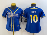 Men's Los Angeles Rams #10 Cooper Kupp Blue Baseball Nike Jersey