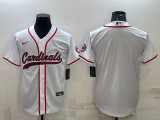 Men's Arizona Cardinals Blank White Nike Baseball Jersey