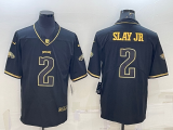 Men's Philadelphia Eagles #2 Slay Jr Black Golden Edition Limited Jersey