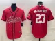Men's San Francisco 49ers #23 Christian McCaffrey Red Baseball Nike Jersey