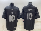 Men's Los Angeles Rams #10 Cooper Kupp Black Reflective Limited Jersey