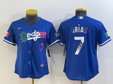 MLB Women Los Angeles Dodgers #7 Julio Urias Blue Jersey