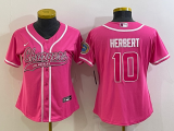 Women Los Angeles Chargers #10 Justin Herbert Pink Baseball Nike Jersey