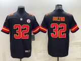 Men's Kansas City Chiefs #32 Bolton Black Color Rush Limited Jersey