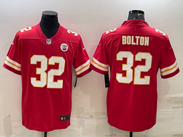 Men's Kansas City Chiefs #32 Bolton Red Vapor Untouchable Limited Jersey