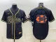 Men's Chicago Bears #34 Walter Payton Black Gold Team Big Logo With Patch Jersey
