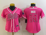 Women Buffalo Bills #14 Stefon Diggs Pink Baseball Nike Jersey