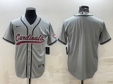 Men's Arizona Cardinals Blank Grey Baseball Nike Jersey