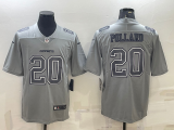 Men's Dallas Cowboys #20 Pollard Grey Atmosphere Fashion Limited Jersey