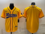 Men's Baltimore Ravens Blank Yellow Baseball Nike Jersey