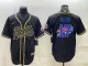Men's Buffalo Bills #17 Josh Allen Black Gold Team Big Logo With Patch Jersey