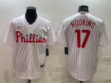 MLB Philadelphia Phillies#17 Hoskins White Game Nike Jersey