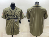 Men's Las Vegas Raiders Blank 2022 Olive Salute To Service Baseball Nike Jersey