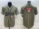 Men's San Francisco 49ers 2022 Olive Salute To Service Team Big Logo With Patch Baseball Nike Jersey