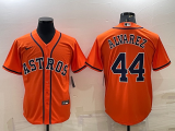 MLB Houston Astros #44 Yordan Alvarez Orange Game Nike Jersey