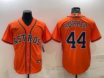 MLB Houston Astros #44 Yordan Alvarez Orange Game Nike Jersey