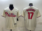 MLB Philadelphia Phillies#17 Hoskins Cream Game Nike Jersey