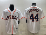 MLB Houston Astros #44 Yordan Alvarez White Game Nike Jersey