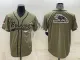 Men's Denver Broncos 2022 Olive Salute To Service Team Big Logo With Patch Baseball Nike Jersey