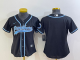 Women Carolina Panthers Blank Black Baseball Nike Jersey