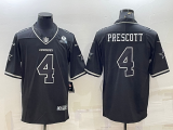 Men's Dallas Cowboys #4 Dak Prescott Black Impact Limited Jersey