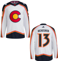 Men's Colorado Avalanche #13 Nichushkin White 2022-23 Reverse Jersey