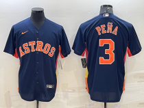 MLB Houston Astros #3 Jeremy Peña Blue Game Nike Jersey