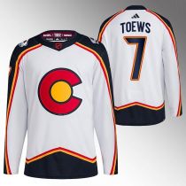 Men's Colorado Avalanche #7 Devon Toews White 2022-23 Reverse Jersey