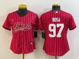 Women San Francisco 49ers #97 Nick Bosa Red Baseball Nike Jersey