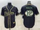 Men's Green Bay Packers #12 Aaron Rodgers Black Gold Team Big Logo With Patch Jersey