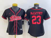 Women San Francisco 49ers #23 Christian McCaffrey Black Baseball Nike Jersey