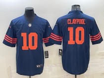 Men's Chicago Bears #10 Chase Claypool Blue with Orange Letters Vapor Untouchable Limited Jersey