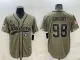 Men's Las Vegas Raiders #98 Maxx Crosby 2022 Olive Salute To Service Baseball Nike Jersey
