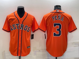 MLB Houston Astros #3 Jeremy Peña Orange Game Nike Jersey