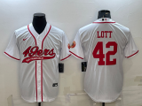 Men's San Francisco 49ers #42 Lott White Baseball Nike Jersey