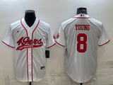 Men's San Francisco 49ers #11 Brandon Aiyuk White Baseball Nike Jersey