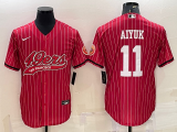 Men's San Francisco 49ers #11 Brandon Aiyuk Red Baseball Nike Jersey