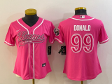 Women Los Angeles Rams #99 Aaron Donald Pink Baseball Nike Jersey