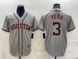 MLB Houston Astros #3 Jeremy Peña Grey Game Nike Jersey