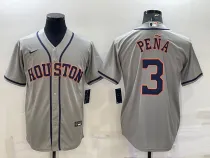 MLB Houston Astros #3 Jeremy Peña Grey Game Nike Jersey