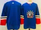 Men's New York Rangers Blank Blue 2022 Reverse Retro Jersey