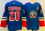 Men's New York Rangers #20 Chris Kreider Blue 2022 Reverse Retro Jersey