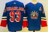 Men's New York Rangers #93 Mika Zibanejad Blue 2022 Reverse Retro Jersey