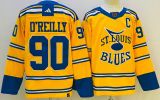 Men's St. Louis Blues #90 Ryan O'Reilly Yellow 2022-23 Reverse Retro Jersey