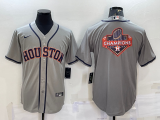 MLB Houston Astros Blank Grey Champion Nike Game Jersey