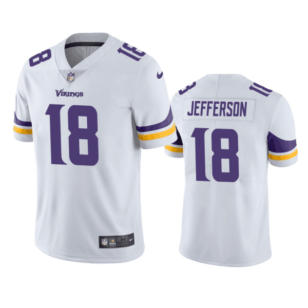 Youth Minnesota Vikings #18 Justin Jefferson 2020 White Vapor Untouchable Limited Jersey