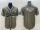 Men's Philadelphia Eagles 2022 Olive Salute To Service Team Big Logo With Patch Baseball Nike Jersey